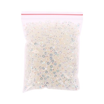 5000pcs White Gradient Flat Back Gems Round Crystal Rhinestones for DIY Nail Art