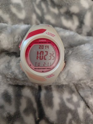 CASIO PHYS Pink/White 2575 STR-300  Digital Women's Watch Sports Workout