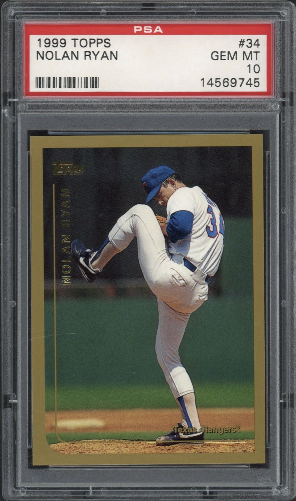 1999 Topps Nolan Ryan #34 PSA 10 GEM MT HOF Texas Rangers 