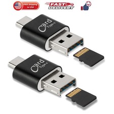 2 Pack Micro SD Card Reader for Android Phone,Micro SD Card to USB Adapter, ...