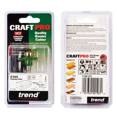 Trend Slotting 3.2mm Cut C143X1/4TC FAST FREE DELIVERY