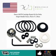 Danco 86970 Cartridge Repair Kit for Delta Single Handle Fauce, Pack of 1, Brass