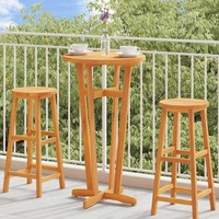 Garten Bartisch Gartentisch Stehtisch Bistrotisch Massivholz Akazie Vidaxl