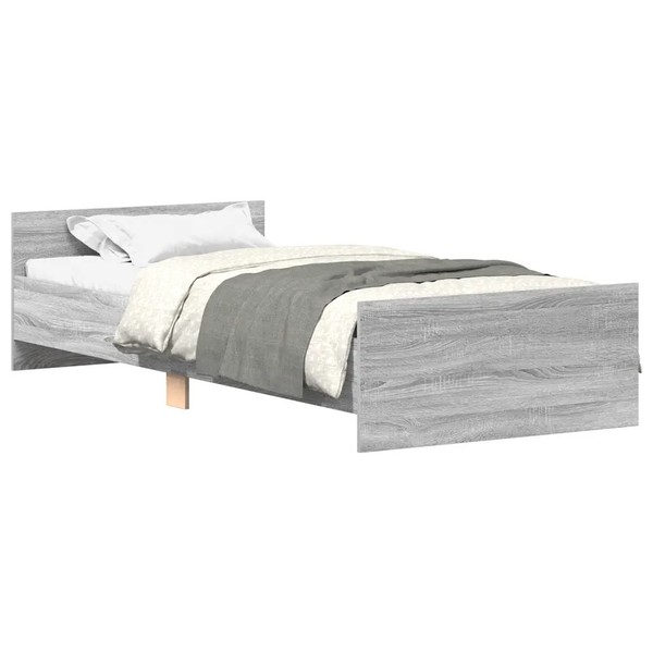 Bettgestell Grau Sonoma 90X190 Cm Holzwerkstoff-image
