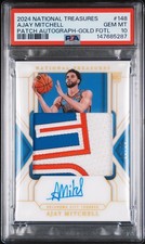 24-25 National Treasures Ajay Mitchell FOTL Gold /20 RC Patch Auto PSA 10 POP 1