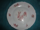 Arcopal France FLORENTINE 10 1/4 in Dinner Plate Pink Flowers Gray Scalloped  — photo 1