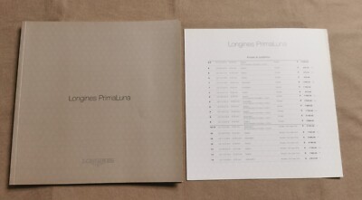Longines catalogue and price list watches PrimaLuna models 2009 Italian good