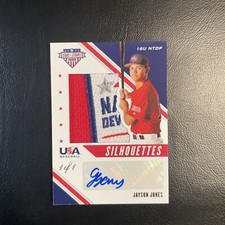 2020 U-S-A Stars & Stripes Blue Ink Auto/Jersey Jayson Jones 1/1!! RARE 16U 