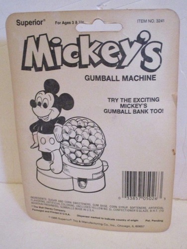 SUPERIOR WONDERFUL WORLD OF DISNEY PLUTO POCKET PACK GUMBALL DISPENSER - Picture 3 of 3