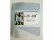 Active Life Cozy Scarf Wrap White, Light Blue, Grey One Size Fits All