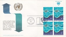 1971 UN New York Office FDC cover Peaceful uses of the sea-bed