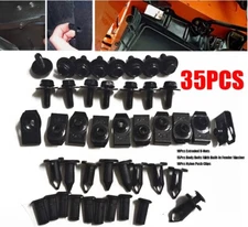 35 Pcs Body Bolts & U-Nut Clips- M6 Engine Under Cover Splash Shield Guard Black