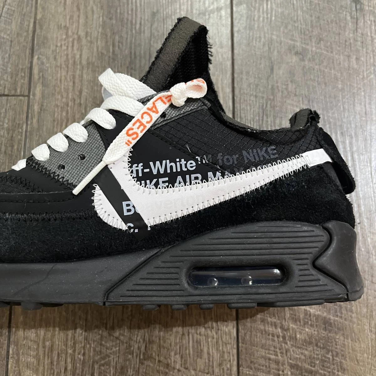 US 7.5 Nike Air Max 90 x Off White Black The 10 2019 AA7293