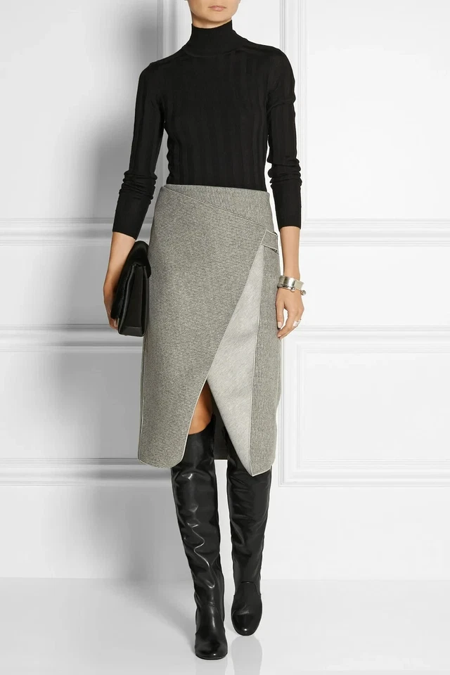 Botas Laurence Dacade Silas hasta el muslo por encima de la rodilla cuero negro arrugado 36,5 5,5 Foto 3 de 4