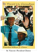WILLIAM J. CLINTON 42ND POTUS s/s; MNH; St. Vincent and The Granadines