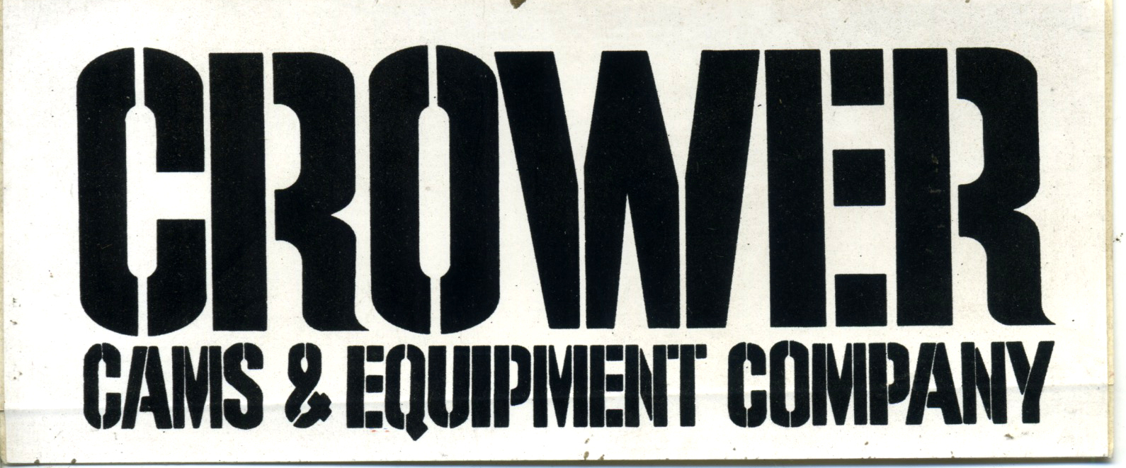 vtg hot rod sticker Crower Cams Co. Drag Race 70's nos old speed shop ...