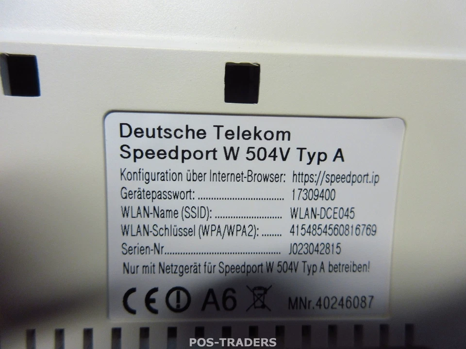 TELEKOM Speedport W504V ist DSL-Modem, Telefonanlage und Router INCL PSU - Bild 4 von 4