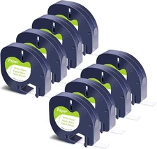 Replace for DYMO LetraTag Refills 91330 Paper Label Tape Self-Adhesive 12mm 8PCS