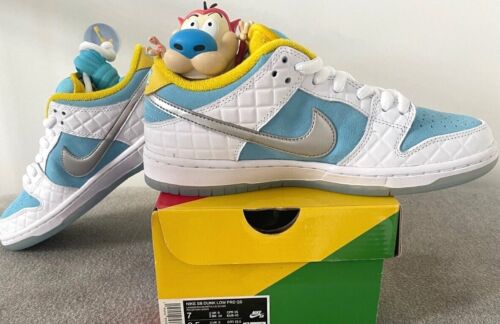 Nuove Nike SB Dunk Low FTC Lagoon Pulse 5.5 6 6.5 7 10 13 Verdy Power Puff Futura - Foto 2 di 6