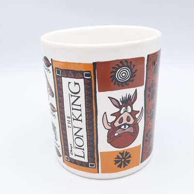 Seltene Disney Vintage Timon Pumbaa der König der Löwen Keramiktasse Brennofen Geschirr