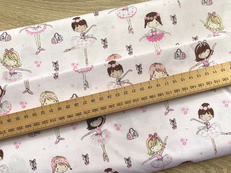 Ballerina Pink Quilt Quilters Cotton Fabric - Sold Per 1/4 Metre - image 3 of 4