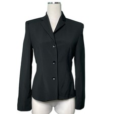 Laurel Vintage Three Button Single Breasted Wool Twill Blazer Jacket 34 0 2