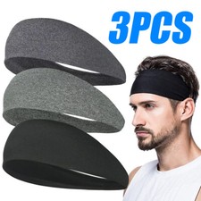 3Pcs Stretch Sports Headband Stretch Yoga Gym Men Women Hair Band Wrap Sweatband