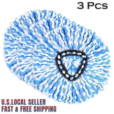 3x Replacement Microfiber Mop Head Wring Refill For O-Cedar RinseClean Spin Mop