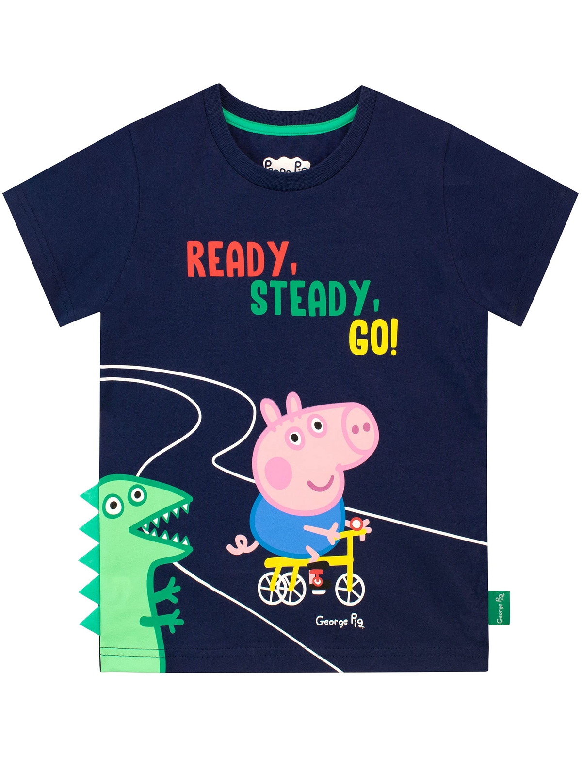 Peppa Pig - Maglietta a Maniche Corta Ragazzi - George Pig - 4 a 5 Anni