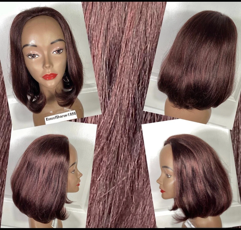 Peluca Colección Janet Mood Magic Reversible Borgoña Sintético Gorra Peines T-4 Foto 3 de 4