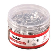 Tub of 200 Nickel Thumbtacks 11mm - School Drawing Silver Pins 