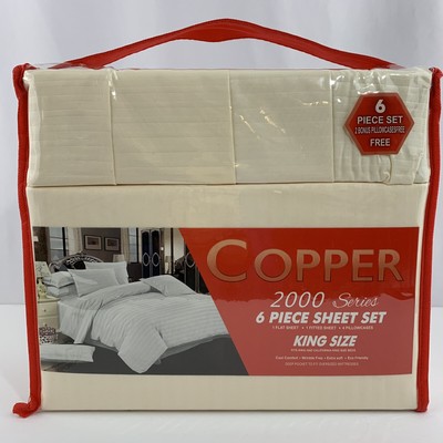 Cream Ivory Tone Color King Size Striped Sheet Set Sheets Cool