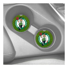 BOSTON CELTICS DESIGN 2 SANDSTONE CAR COASTERS ABSORBS SET (2) NBA BASKETBALL 