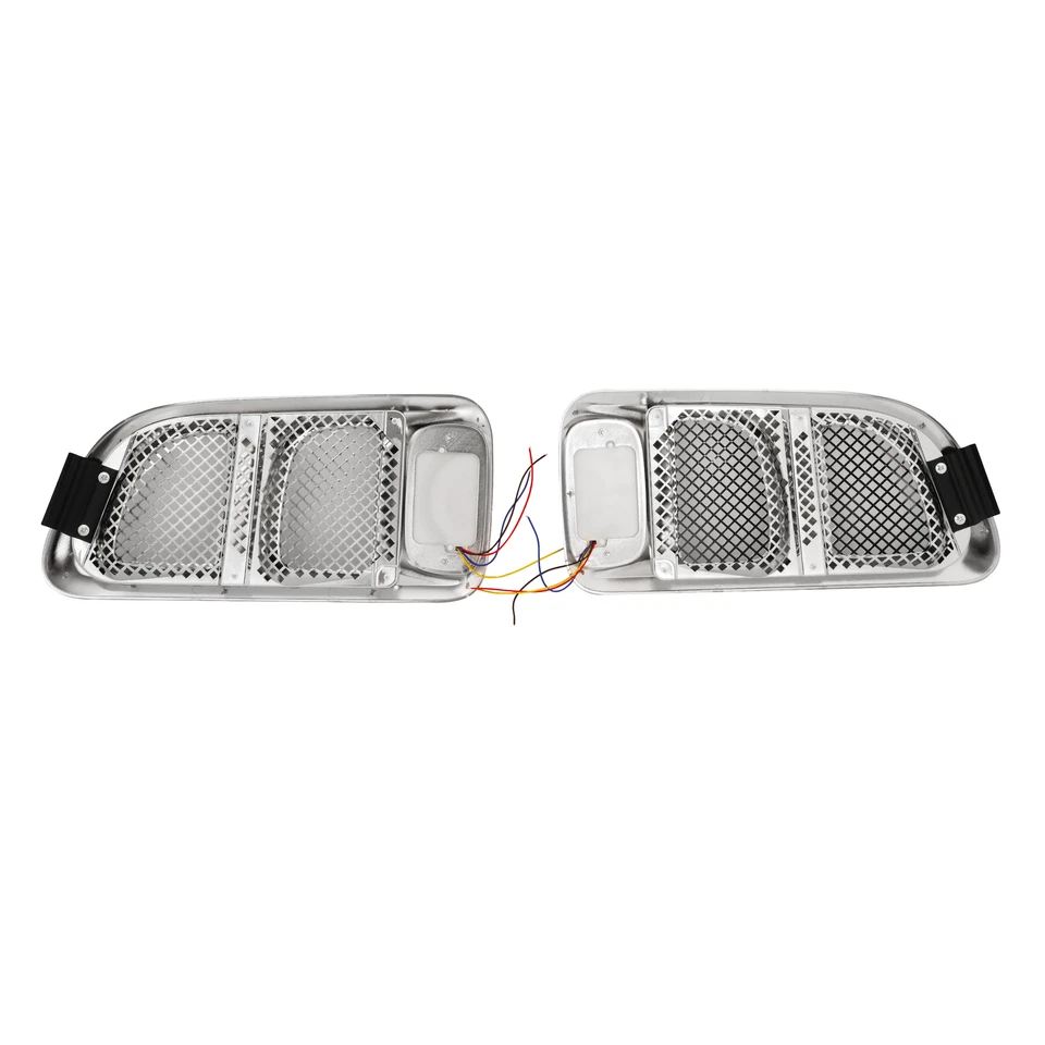 Pair Hood Side Vents Silvery Air Intake Trim Fit 1997-2009 Sterling Truck - Image 3 of 4