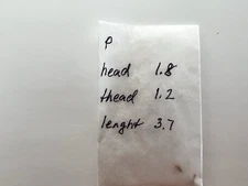 New Piaget 18K gold screw, thread 1.20mm, head 1.80mm, length 3.70mm. One unit.