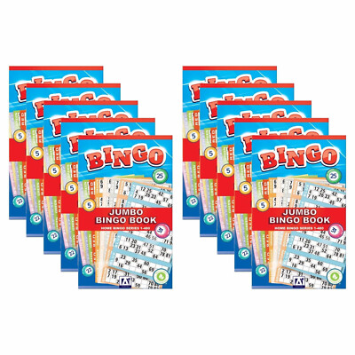 10 X Jumbo Bingo Bücher Bremsbeläge 4800 Bingo-Karten Familie Spiel Karten