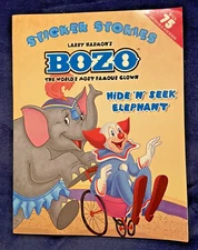 BOZO Hide 'N' Seek Elephant: A Sticker Stories Book Paperback