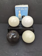 Juego de boliche y bola de sal y pimienta con 4 bolas de boliche grandes ver fotos