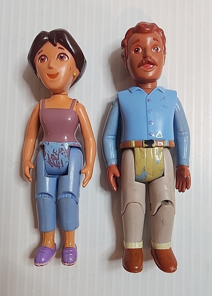 Mattel DORA the Explorer Dollhouse MOM & DAD figures Mami Papi