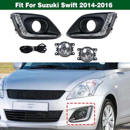 Juego de luces antiniebla para parachoques delantero lámpara de circulación diurna para Suzuki Swift 2014-2016 - Imagen 15 de 16
