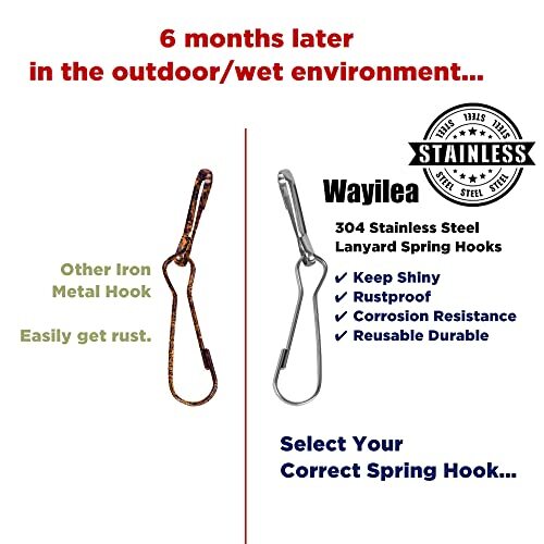 200pcs Stainless Steel Lanyard Snap Hooks 1