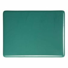 Stained Glass Sheet Teal Green Opal Double Roll Fusible 90COE BULLSEYE MOSAIC