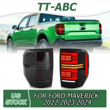 TT-ABC Black LED Tail Lights For Ford Maverick 2022-2024 Rear Lamps Assembly 2*