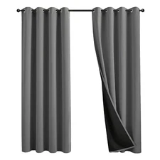 100% Blackout Curtains 96 inch Length for Bedroom, Thick Noise Reduction Ther...