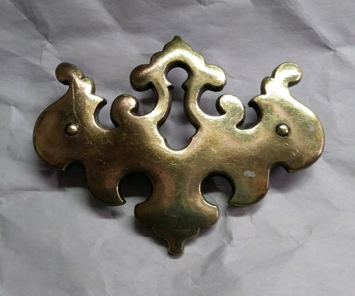 Furniture Used Vintage Keyhole Cabinet 2-1/4" C-C Antique Brass Hardware