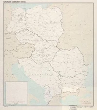 22" x 24" 1963 Map Of European Communist States