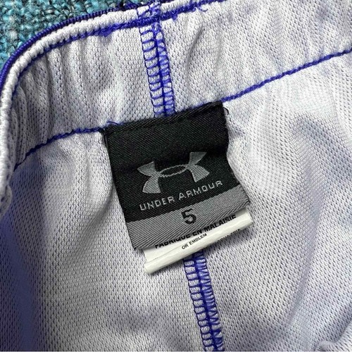 Under Armour Girl's Athletic Shorts in Purple White Size Youth Girl's 5 - Picture 3 of 5