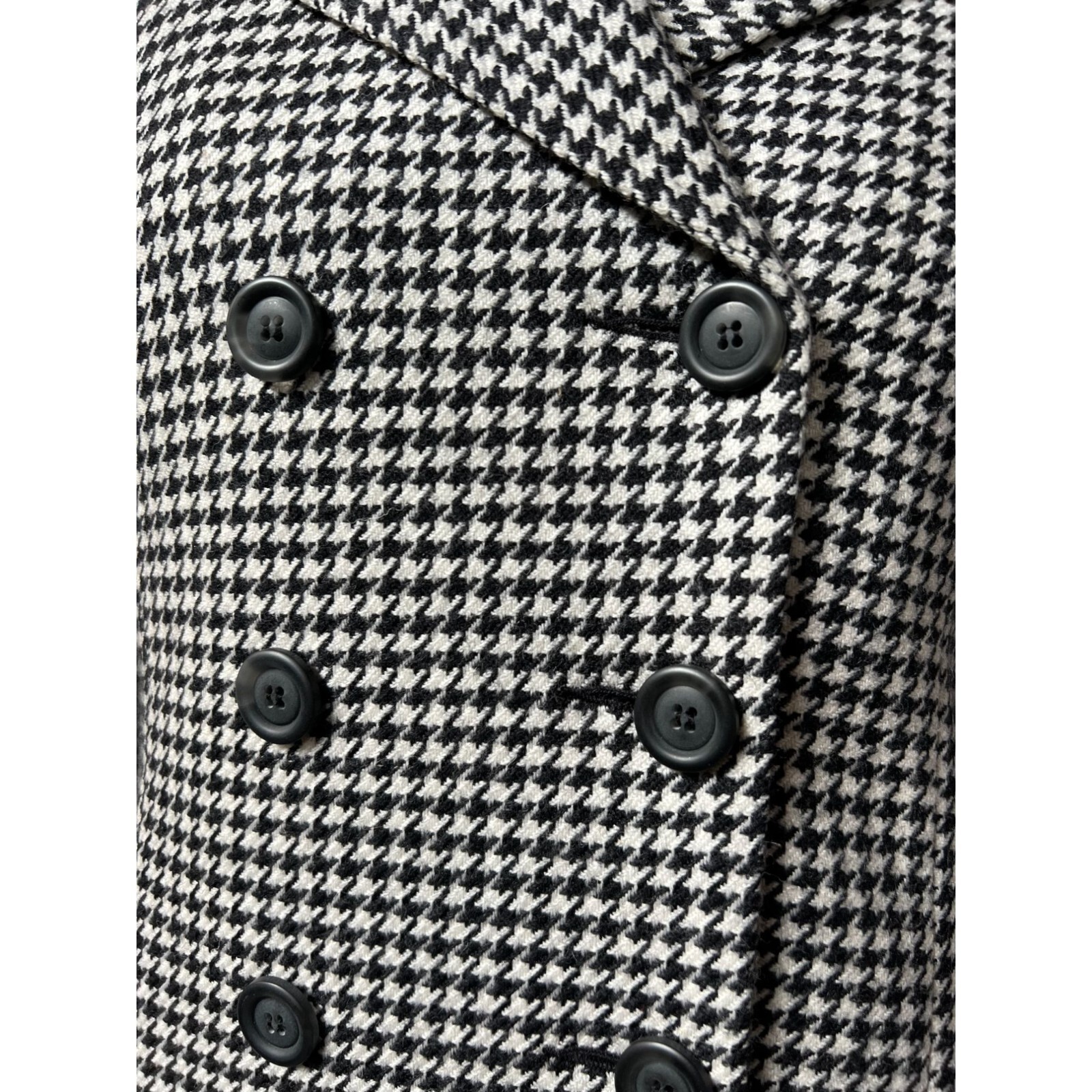Express Double Breasted Houndstooth Jacket  8 Bla… - image 7