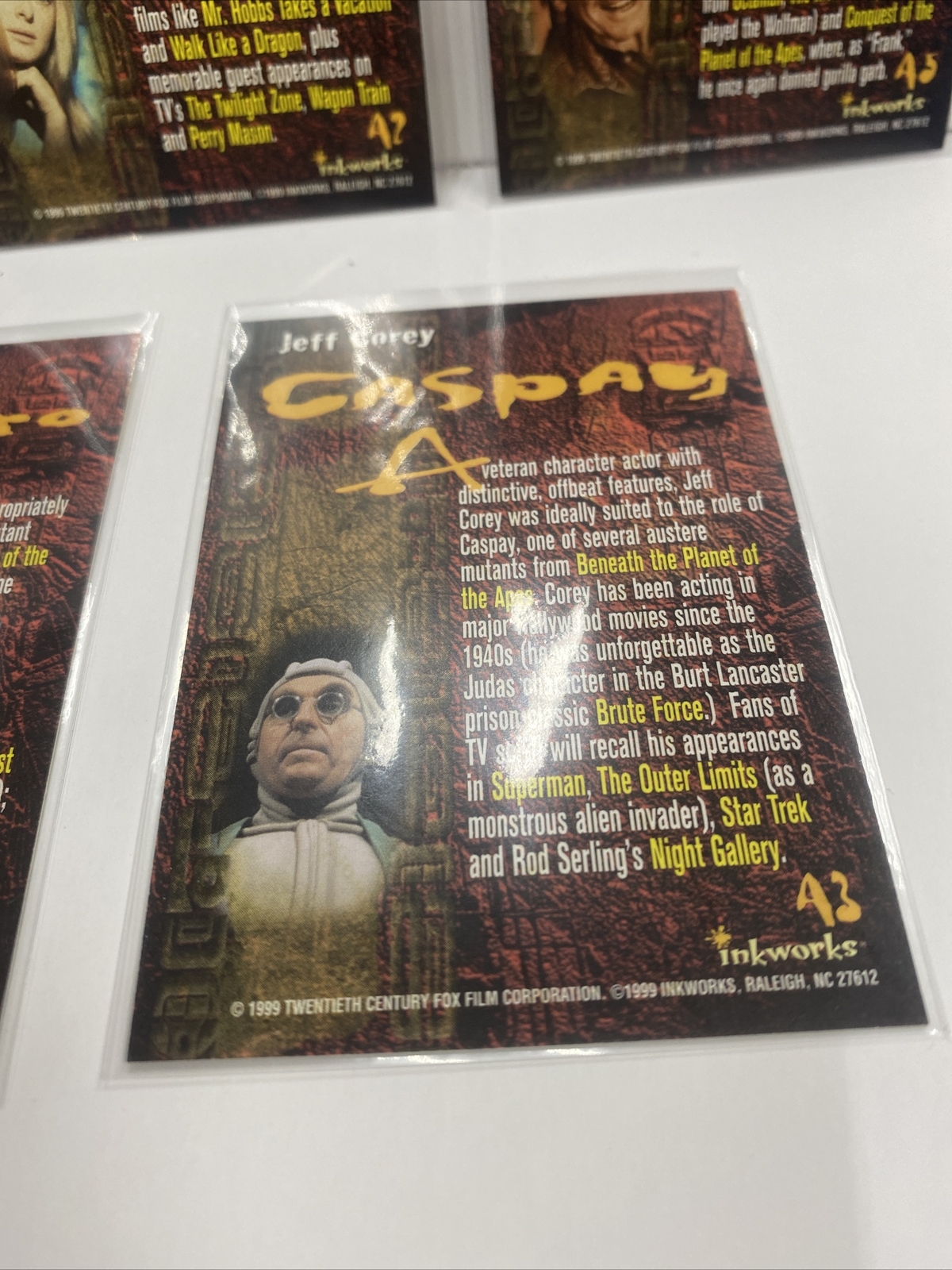 Planet of the Apes Archives Auto Card Set A1-5 Inkworks 1999 Nova Lisa Julius - Picture 11 of 11