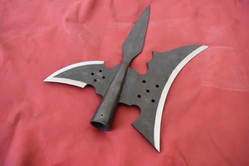 Hand Forged Halberd With Blade on One Side Blade And Curved Spike On The Other - Picture 11 of 11